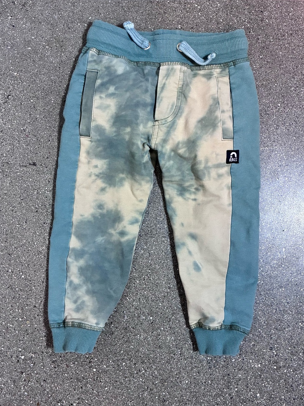 RAGS Tie-Dye Jogger Sweatpants Blue Green Toddler Size 2T